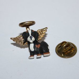Beautiful angel puppy pin 7/8"